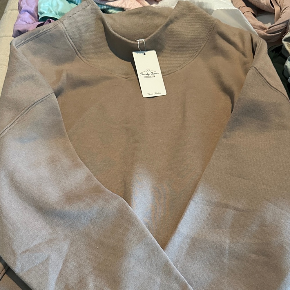 Cozy Tan Women's Crew Neck Sweater